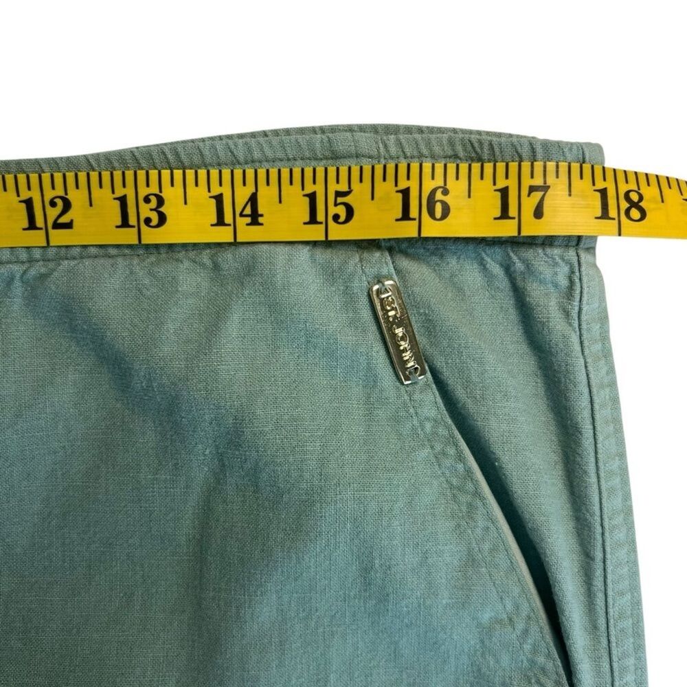 St. John Sport Linen Blend Pull On Pant Size P Resort Beachy Travel Lightweight - Picture 3 of 6